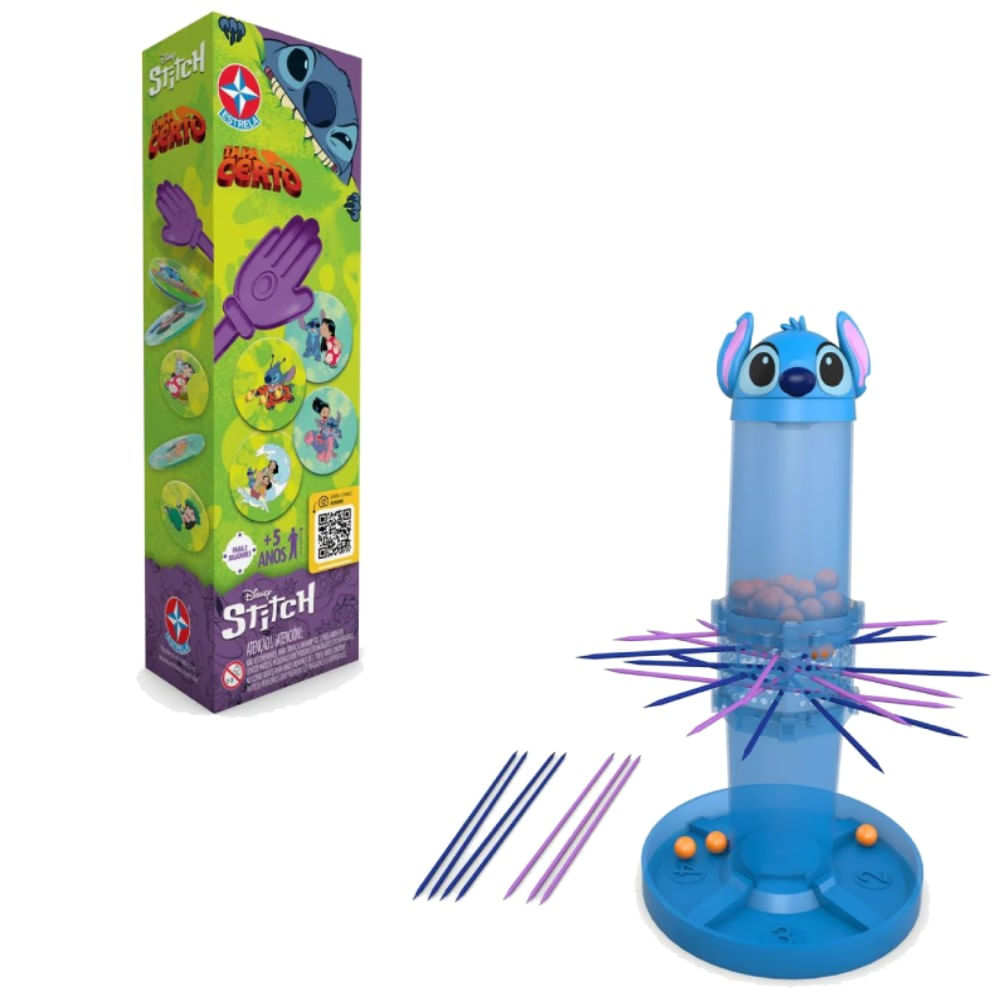 Kit Jogo Tapa Certo Stitch e Cai Não Cai Stitch - Estrela