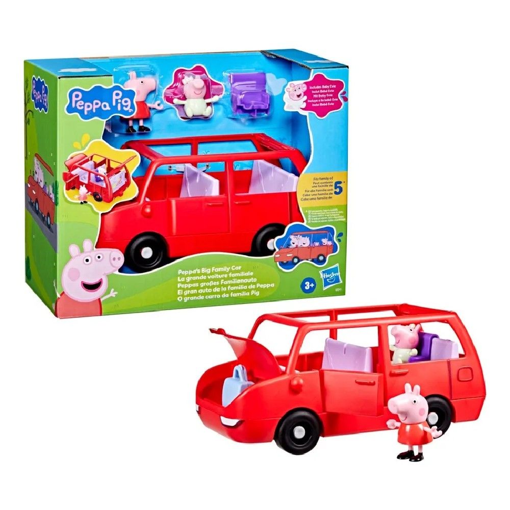 Figura Peppa Pig com Carro Família Pig - Hasbro