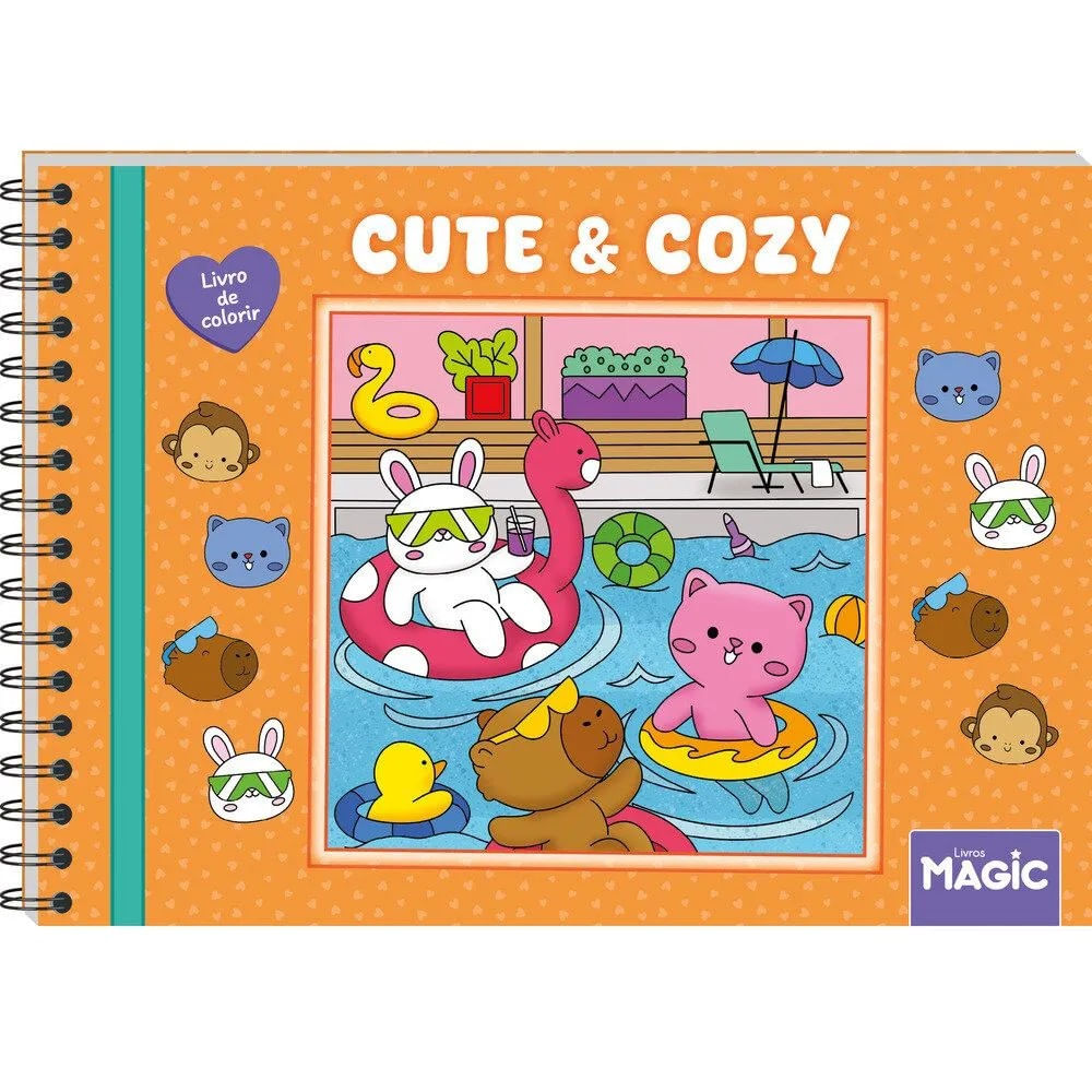 Kit Livros de Colorir Comfy and Fluffy e Cute and Cozy - Ciranda Cultural - Imagem 3