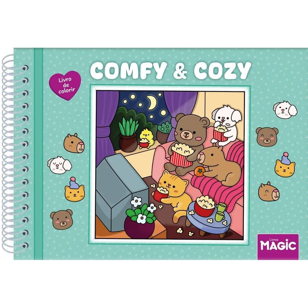 Kit Livros de Colorir Comfy and Cozy e Cute and Cozy - Ciranda Cultural - Imagem 2