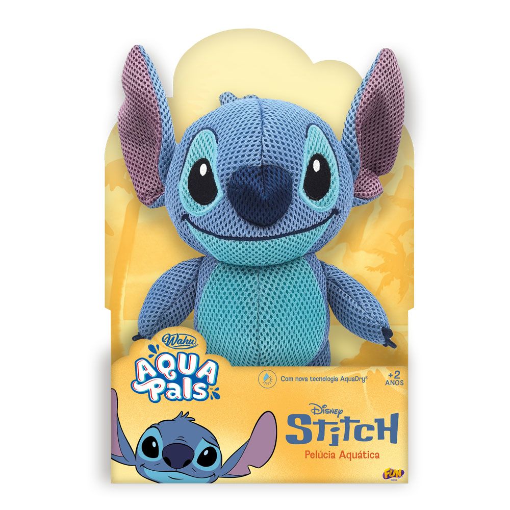 Pelúcia Disney Stitch Aqua Pals 35cm - Fun Divirta-se - Imagem 5