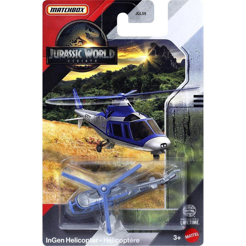 Matchbox Jurassic World Rebirth InGen Helicóptero - Mattel