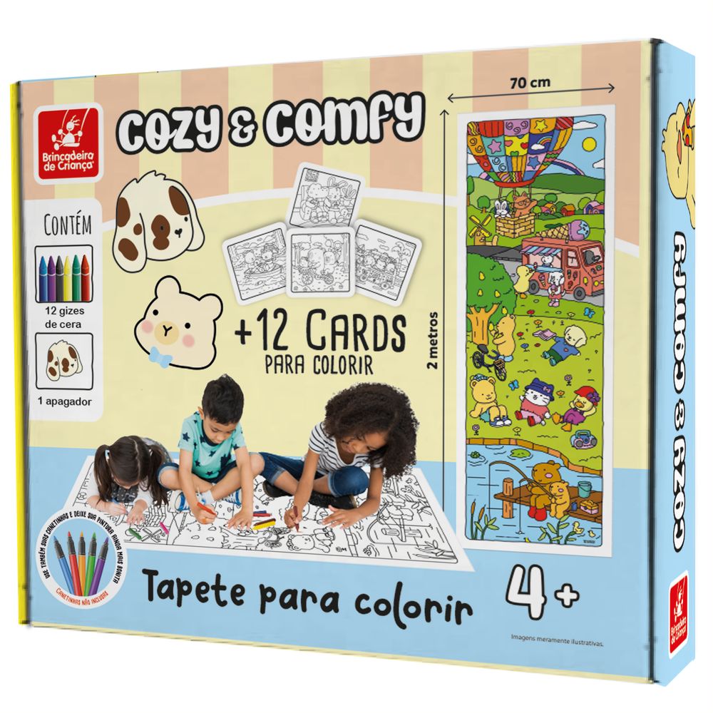 Tapete de Colorir Cozy e Comfy - Brincadeira de Criança