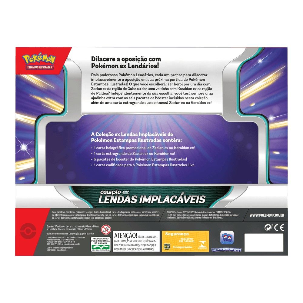 Pokémon Box Lendas Implacáveis Zacian - Copag - Imagem 2