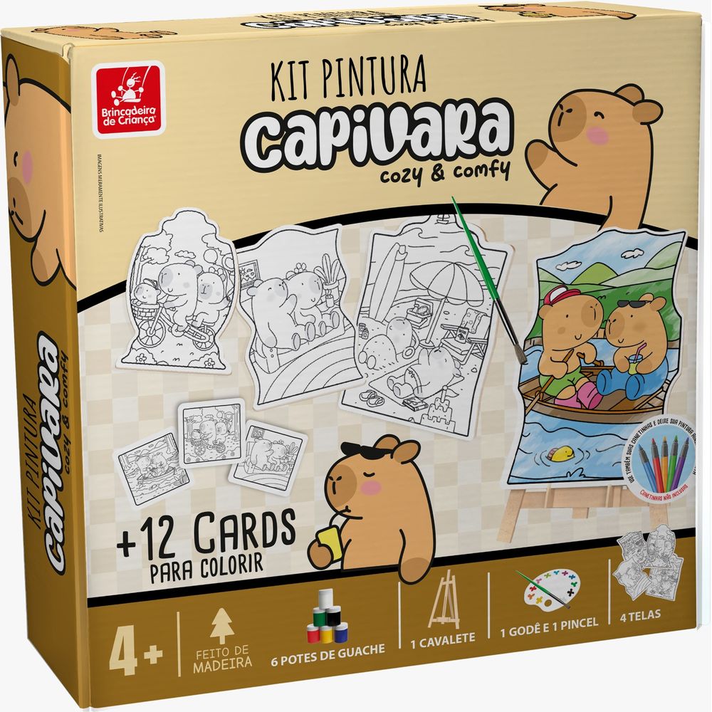 Kit Pintura Cozy e Comfy Capivara - Brincadeira de Criança