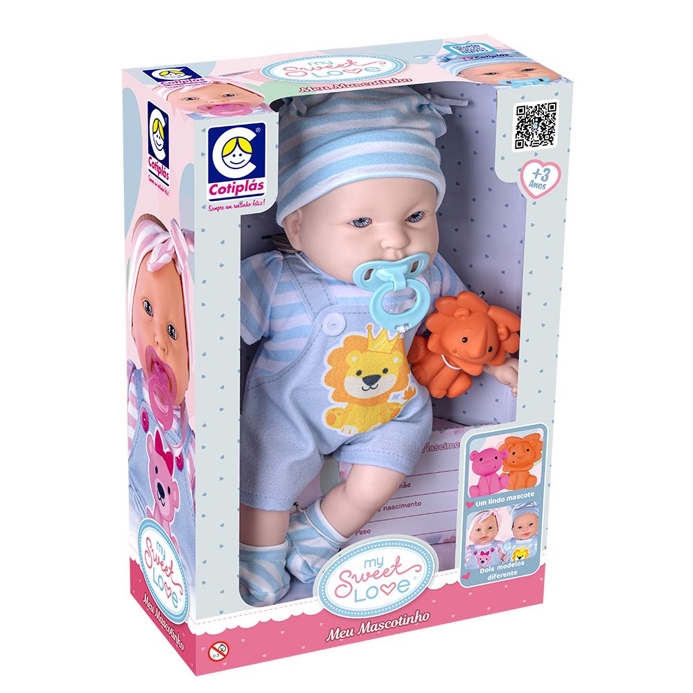 Boneca My Sweet Love Meu Mascotinho Menino - Cotiplás - Imagem 3