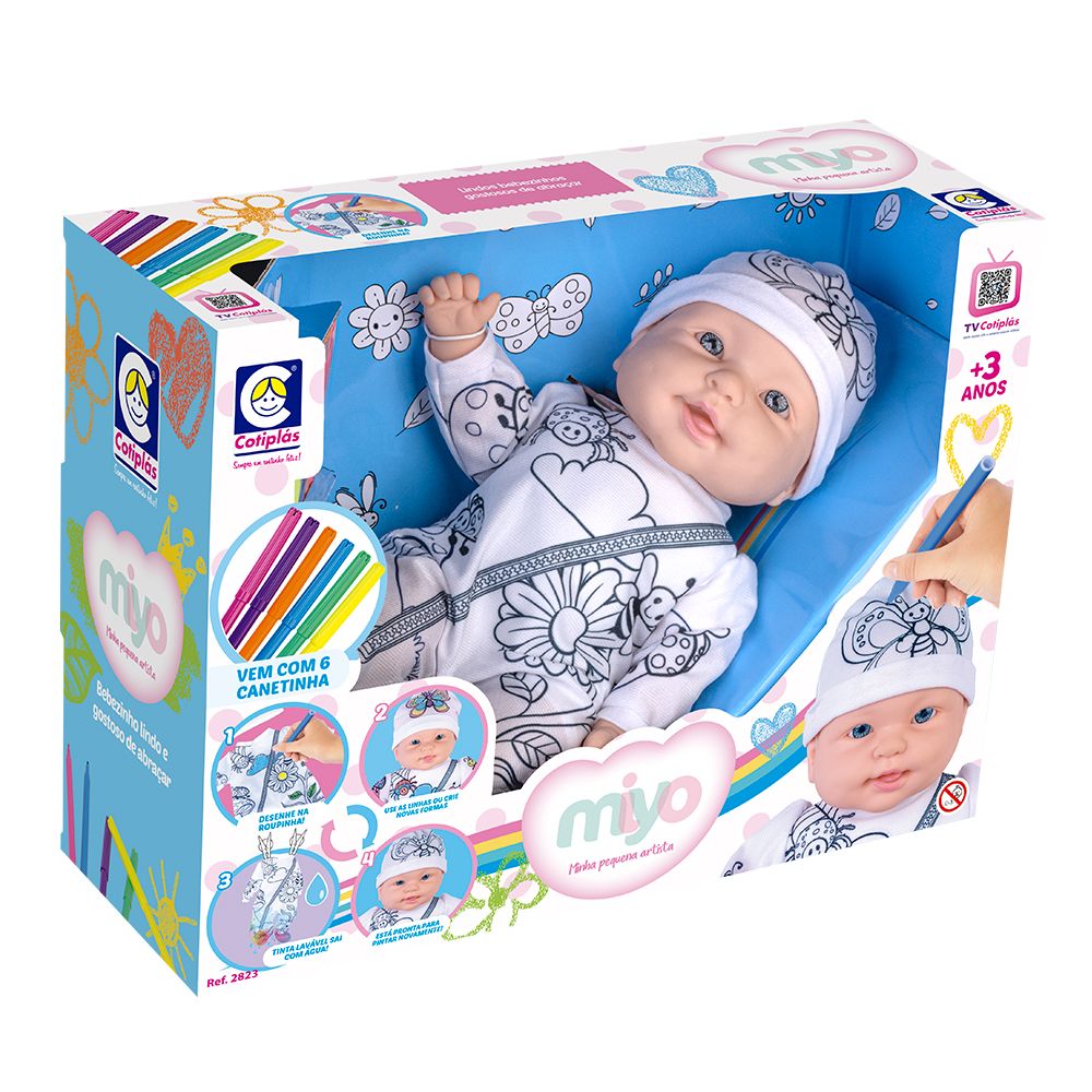 Boneca Miyo Minha Pequena Artista - Cotiplás - Imagem 2
