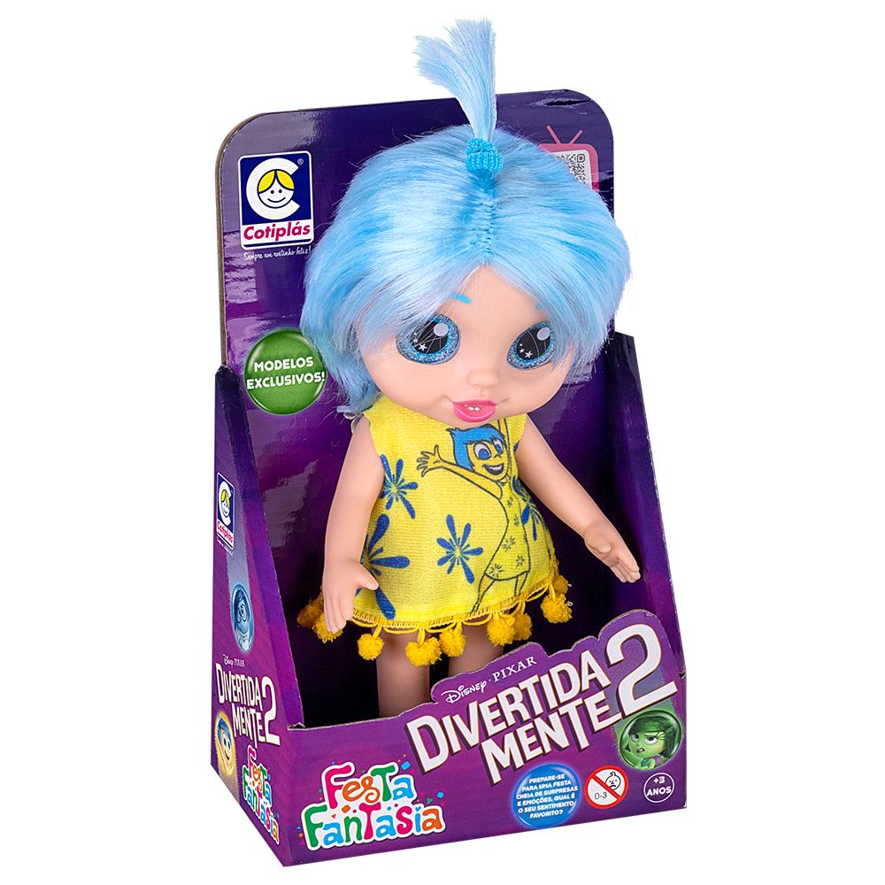 Boneca Divertida Mente 2 Festa a Fantasia Alegria - Cotiplás - Imagem 2