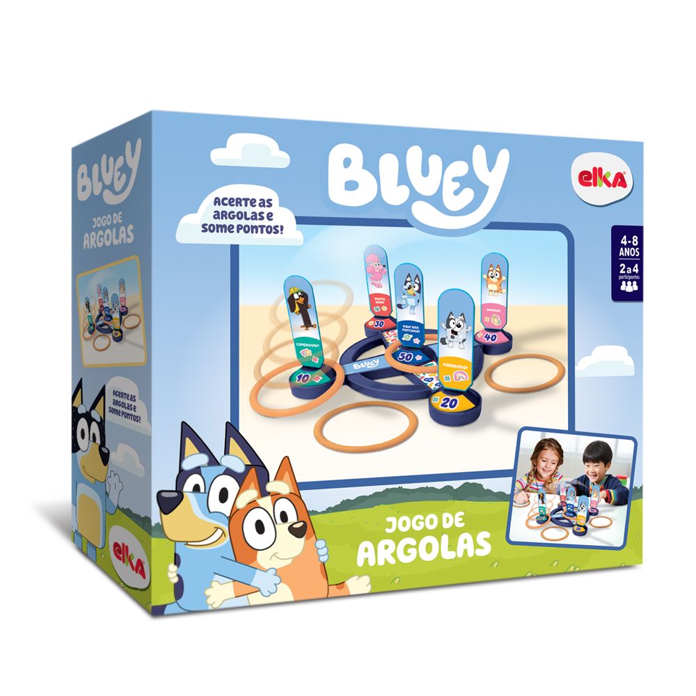 Jogo de Argolas Bluey - Elka