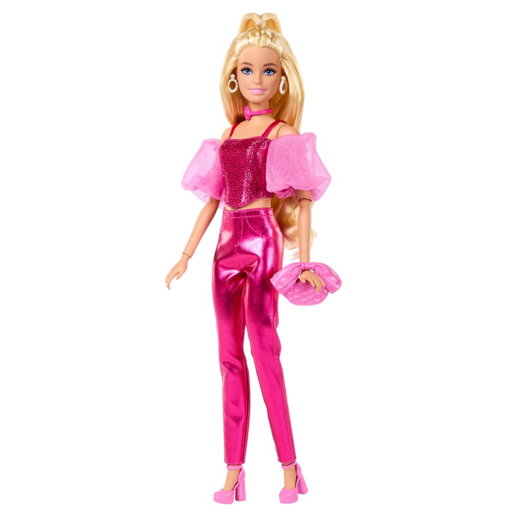 Barbie Deluxe Style Loira e Conjunto Rosa Metálico - Mattel - Imagem 2