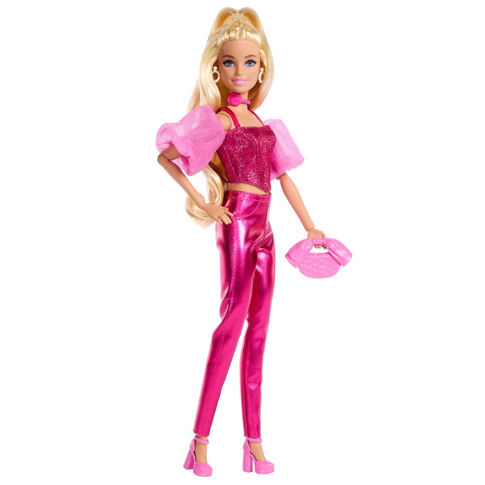 Barbie Deluxe Style Loira e Conjunto Rosa Metálico - Mattel - Imagem 4
