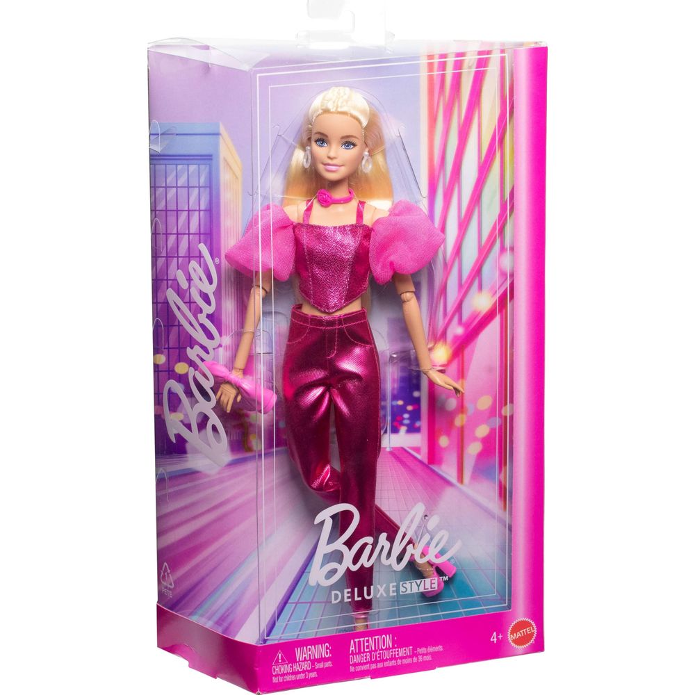 Barbie Deluxe Style Loira e Conjunto Rosa Metálico - Mattel - Imagem 7