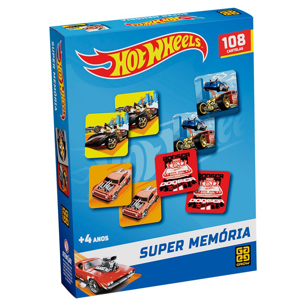 Jogo de Memória Super Memória Hot Wheels - Grow