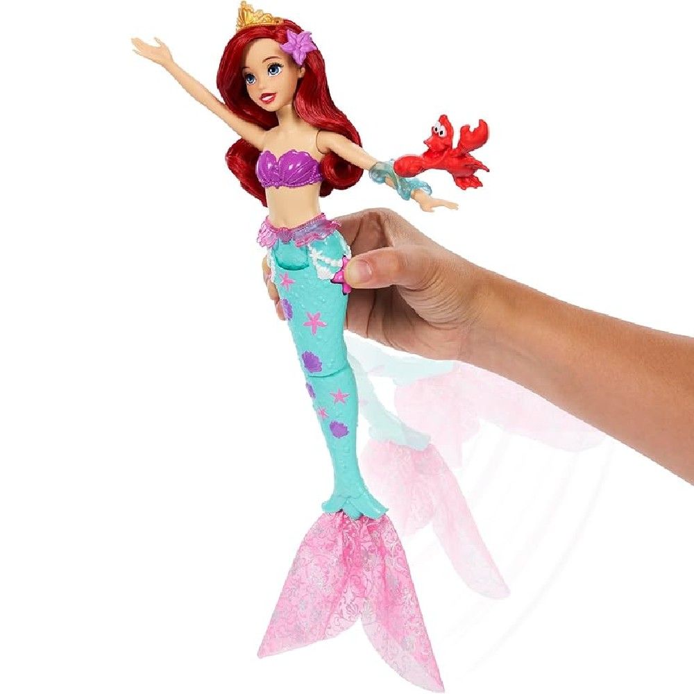 Disney Princesa Ariel com Golfinho e Sebastian - Mattel - Imagem 3