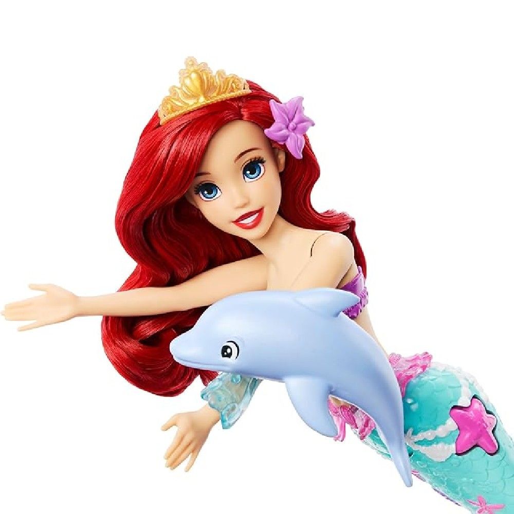 Disney Princesa Ariel com Golfinho e Sebastian - Mattel - Imagem 4