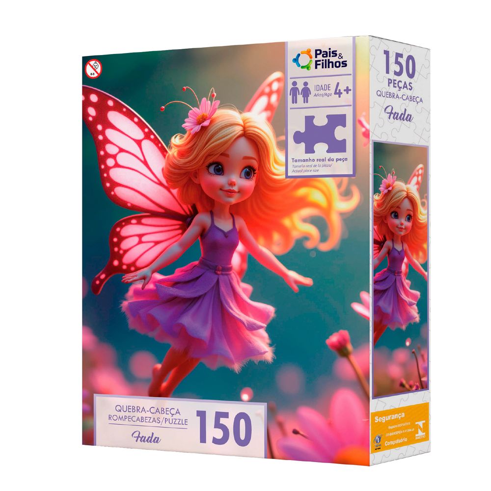 Quebra-Cabeça Fada 150 Peças - Pais e Filhos - Imagem 3