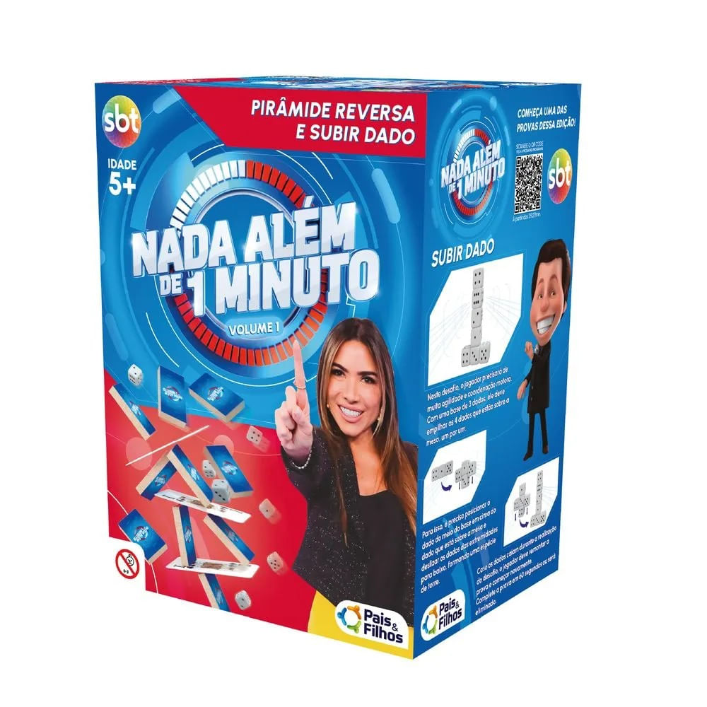 Kit Jogo Nada Além de 1 Minuto Pirâmide Reversa, Não Derrube o Coringa e Não Derrube os Reis - Pais e Filhos - Imagem 2