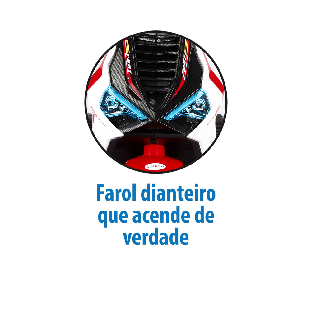 Scooter Sport Vermelha Elétrica 12V - Bandeirante - Imagem 3