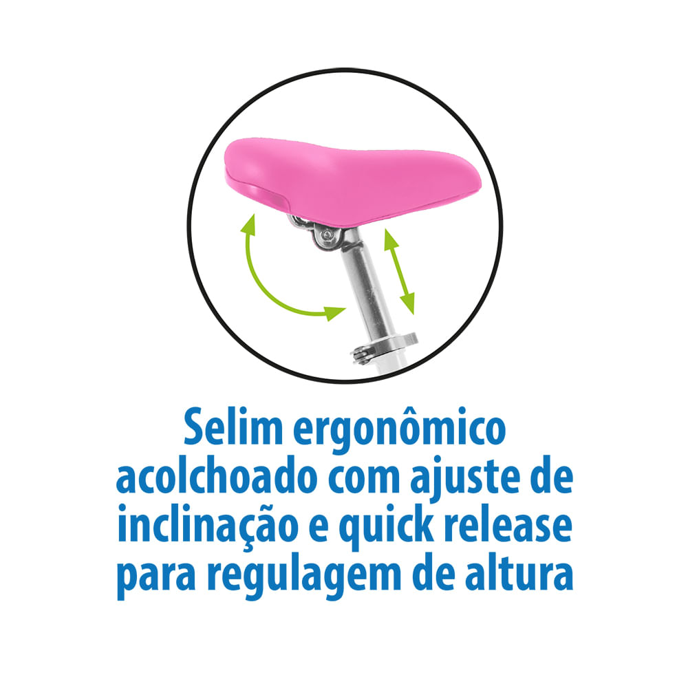 Bicicleta Aro 16 Sweet Flower Branca - Bandeirante - Imagem 2