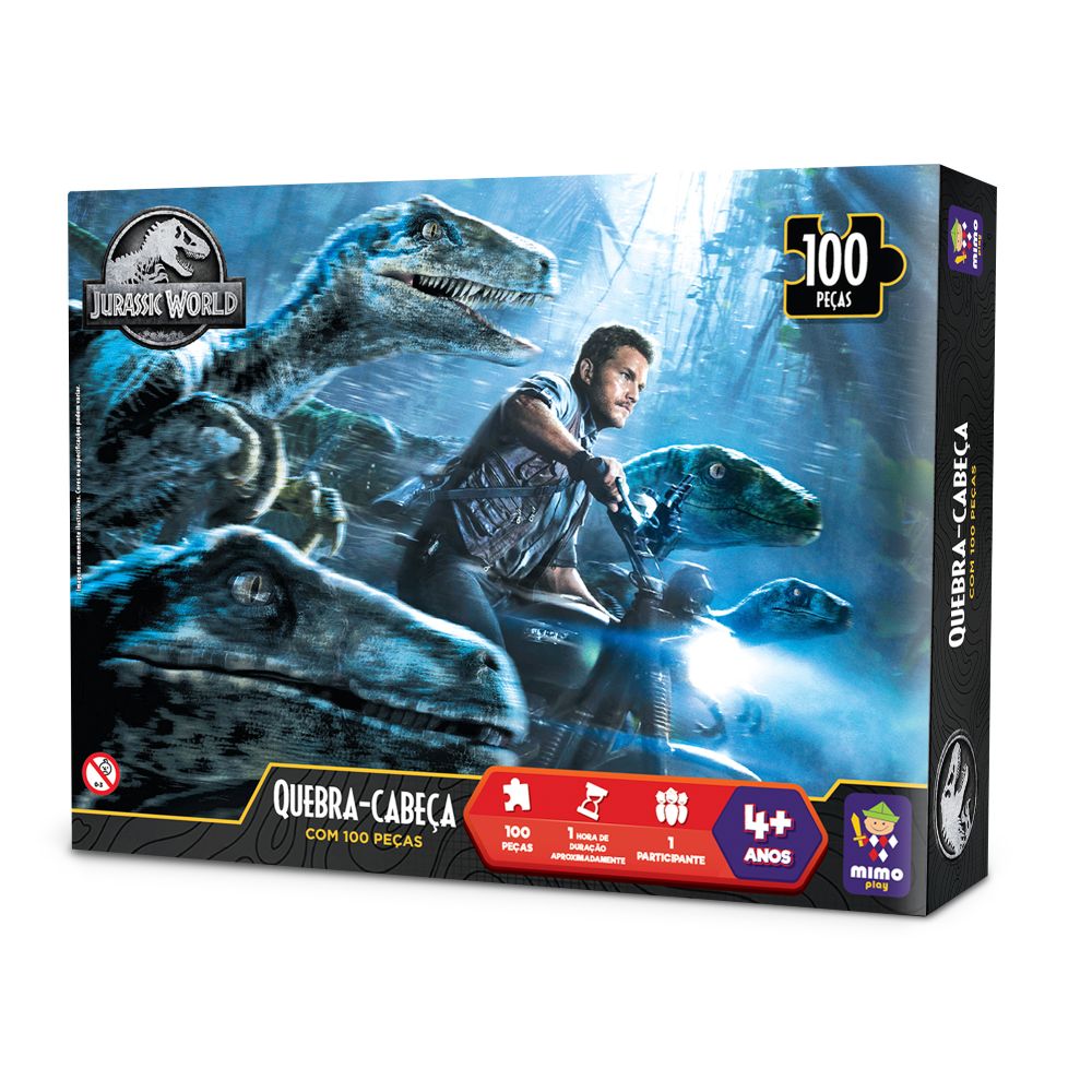 Quebra-Cabeça Blue e Irmãos Jurassic World 100 Peças - Mimo
