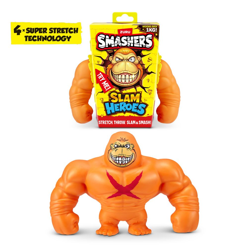 Smashers Boneco Elástico Laranja Fun Divirta-se