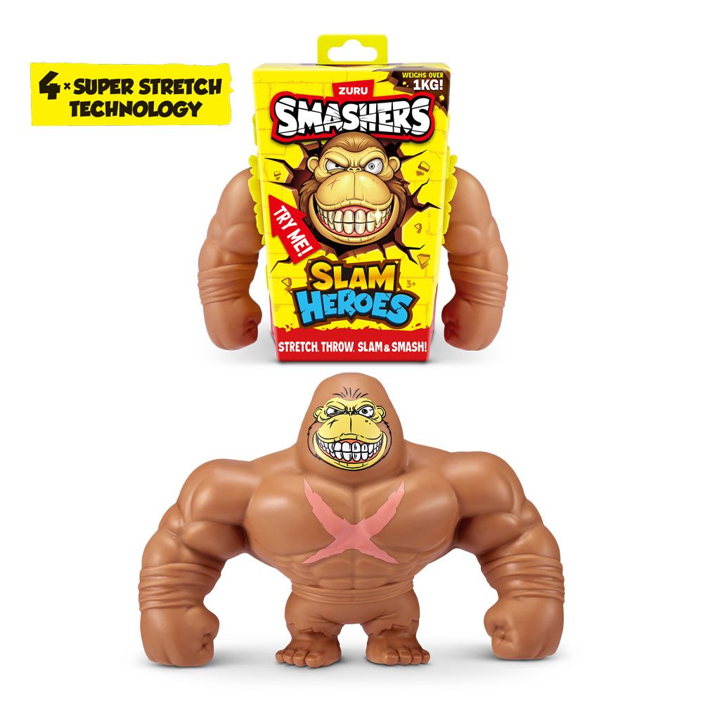 Smashers Boneco Elástico Heróis Marrom - Fun Divirta-se