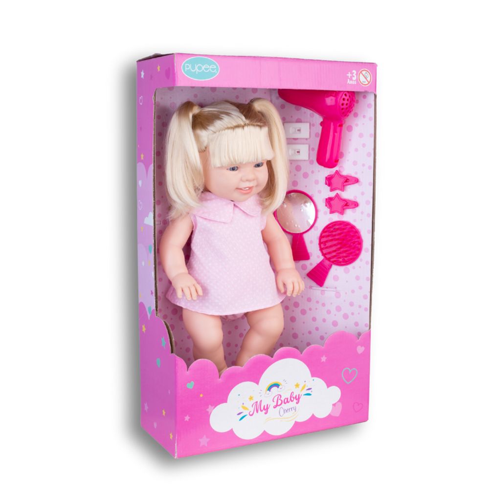 Boneca My Baby Cherry Dia de Beleza Loira - Pupee - Imagem 2
