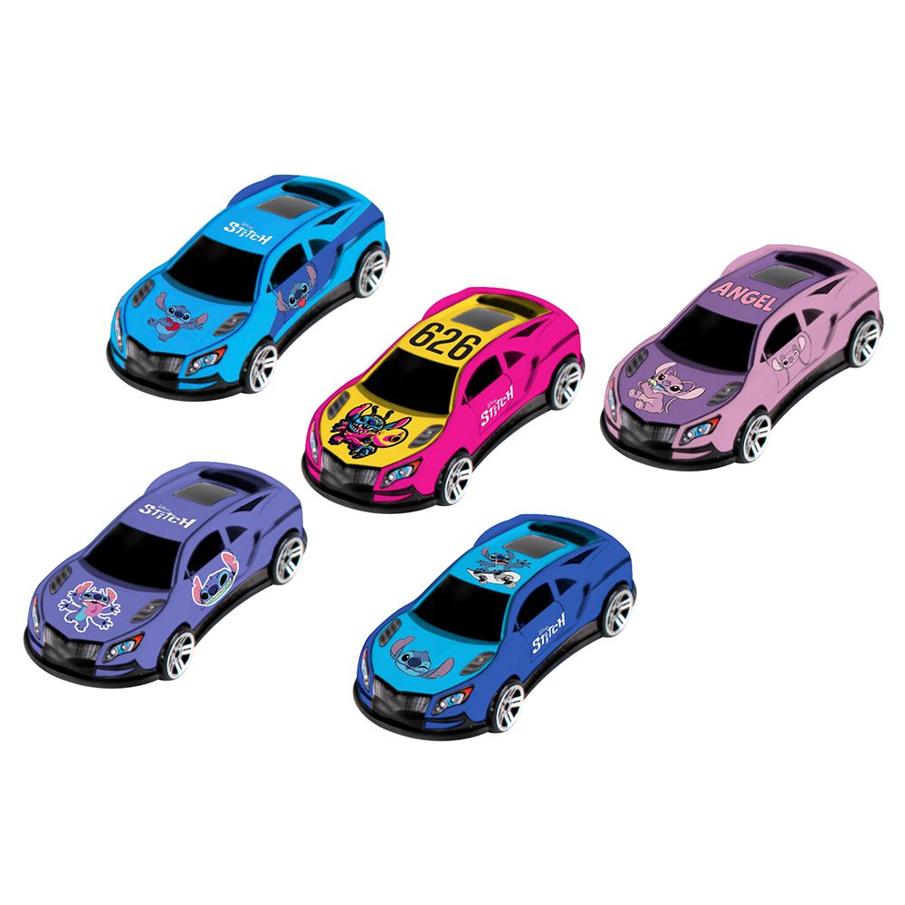 Mini Veículos Pull Back Stitch 5 Unidades - Candide