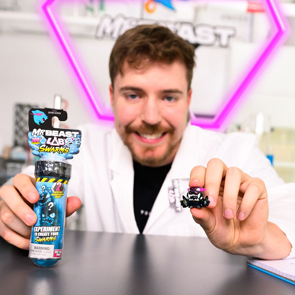 Mr Beast Lab Tubo de Ensaio com 2 Mini Bonecos Swarms - Candide - Imagem 6