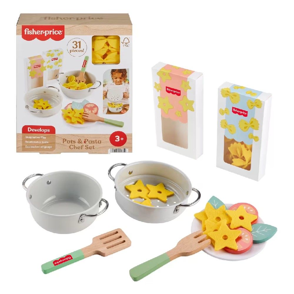 Fisher-Price Kit para Preparar Macarrão de Madeira - Mattel