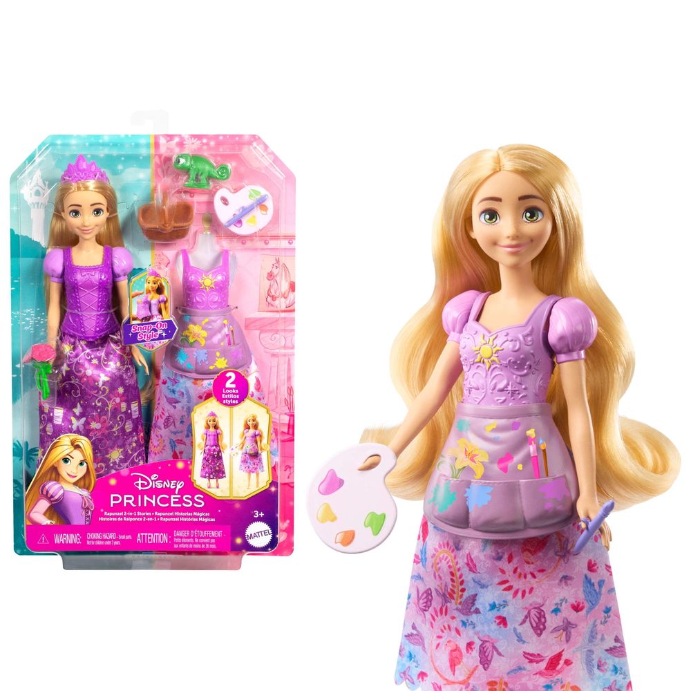 Disney Princesa Rapunzel Mudança de Vestido - Mattel