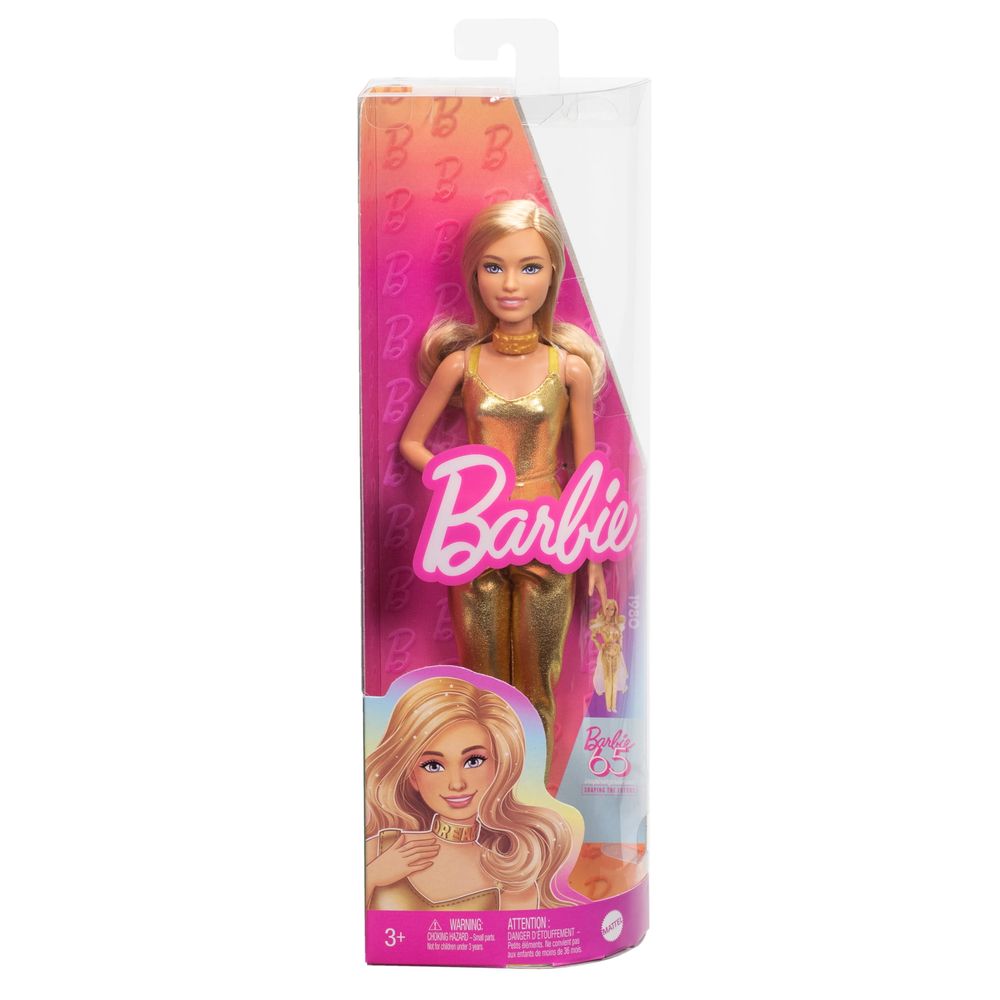 Barbie 65 Anos Macacão Dourado - Mattel - Imagem 3
