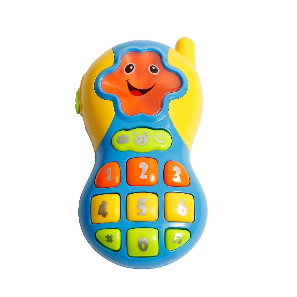 Telefone Musical Azul e Amarelo - Brinkzania