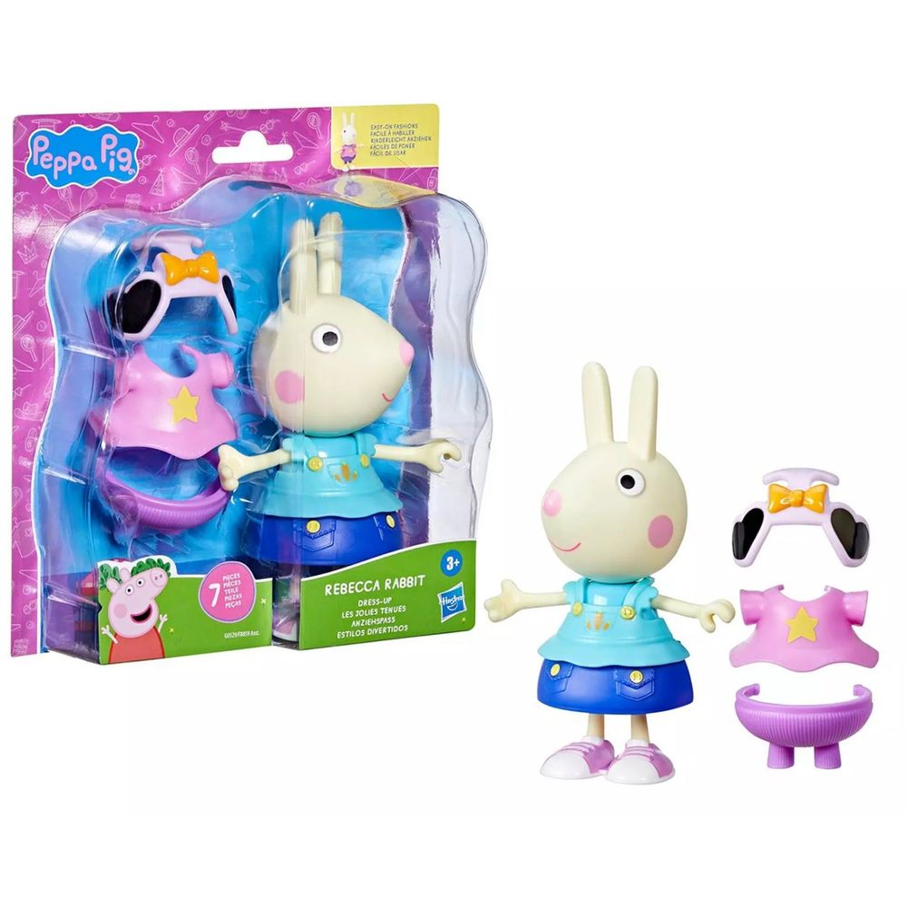 Figura Peppa Pig Estilos Divertidos Rebecca Rabbit - Hasbro