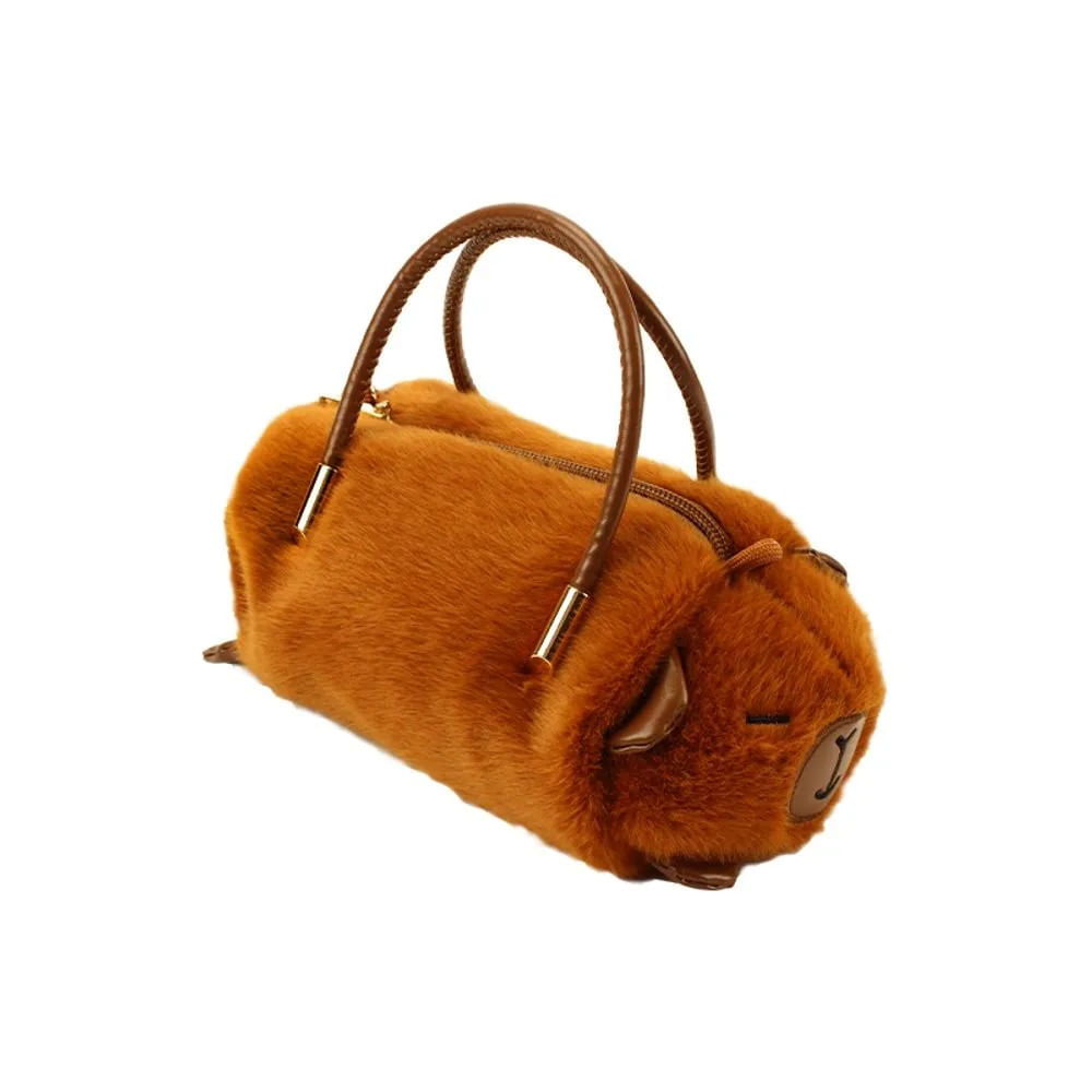 Kit Bolsinha Pelúcia Capivara e Chaveiro de Pelúcia Capivara com Fone Rosa - BBR Toys - Imagem 2