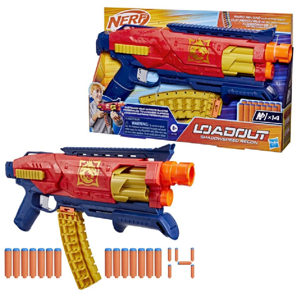 Lançador de Dardos Nerf Loadout Shadowspeed Recon - Hasbro