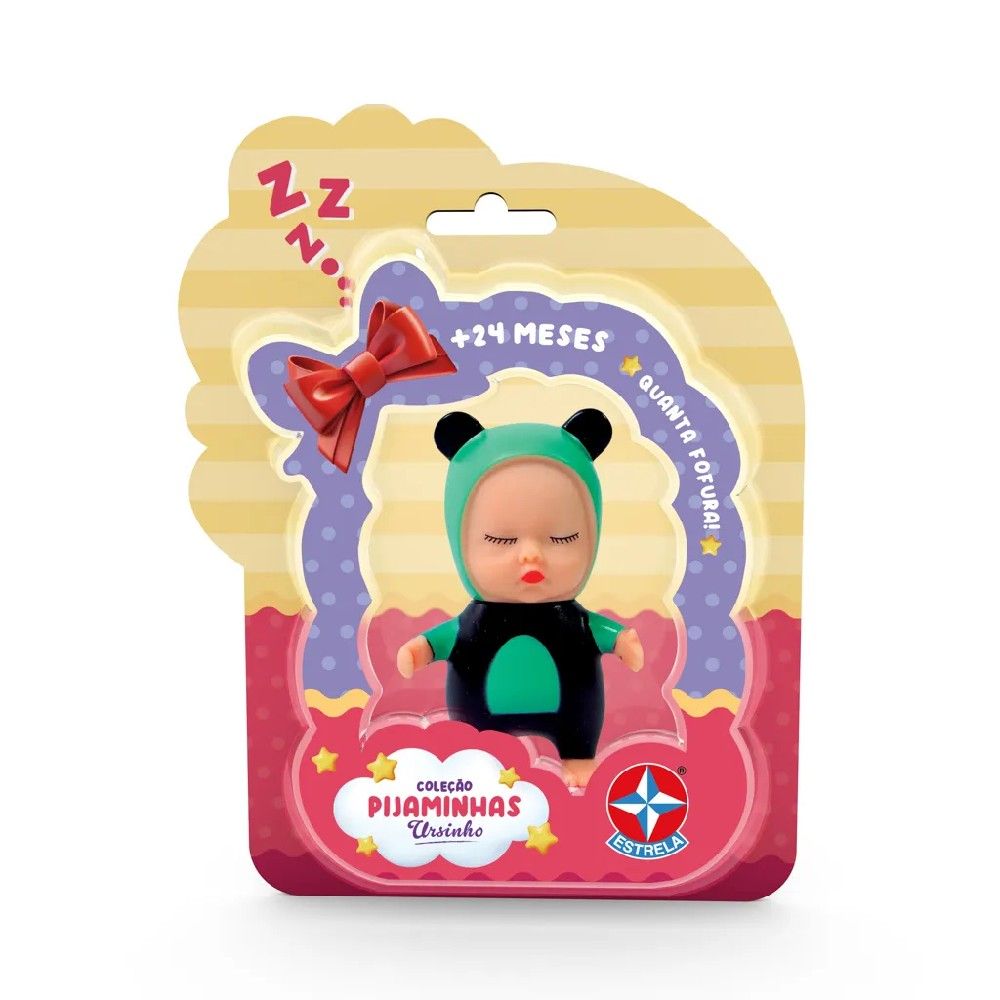Coleção Pijaminhas Mini Boneca Ursinho - Estrela