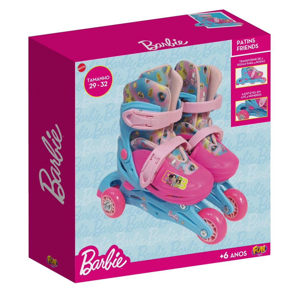 Barbie Patins Ajustável Friends 29 a 32 - Fun Divirta-se - Imagem 6