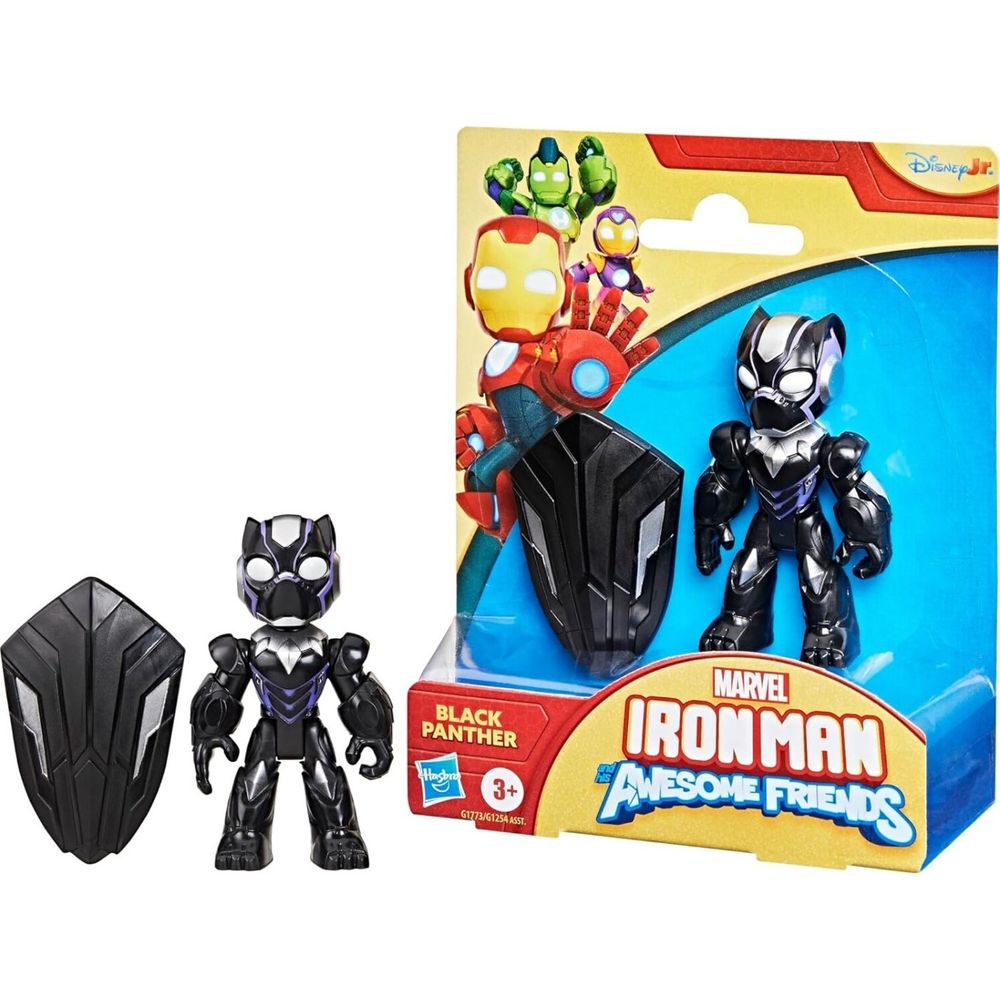 Figura Marvel Iron Man Awesome Friends Pantera Negra - Hasbro