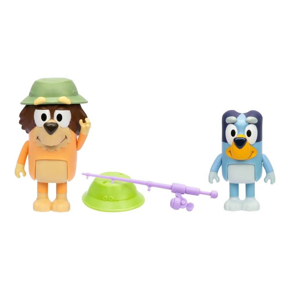 Bluey Kit 2 Bonecos Pescaria com Vovô - Candide - Imagem 2