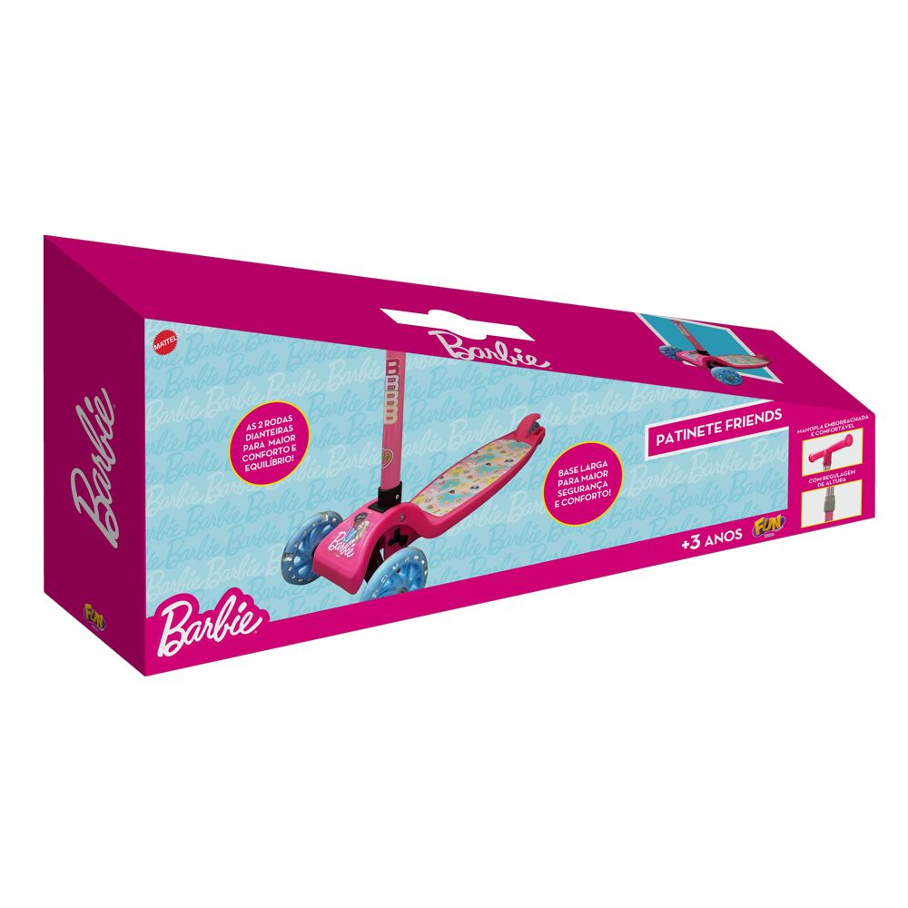 Barbie Patinete 3 Rodas Friends - Fun Divirta-se - Imagem 4