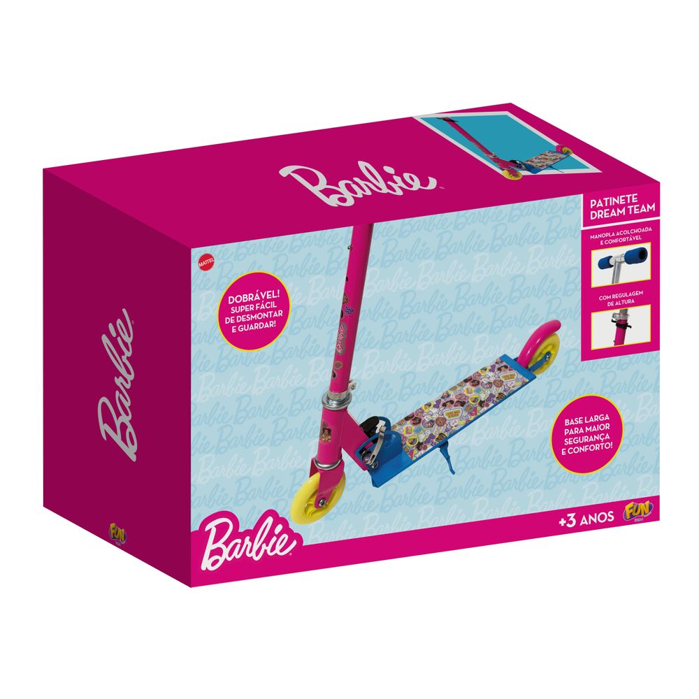 Barbie Patinete 2 Rodas Dream Team - Fun Divirta-se - Imagem 3