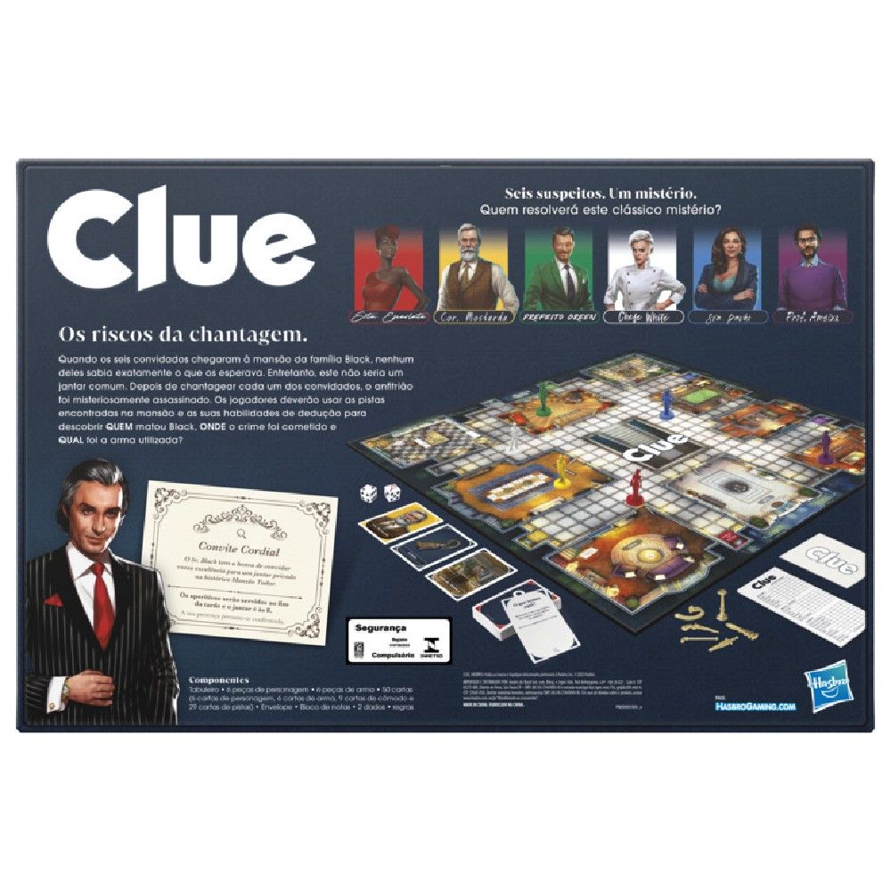 Jogo Clue Clássico - Hasbro - Imagem 6