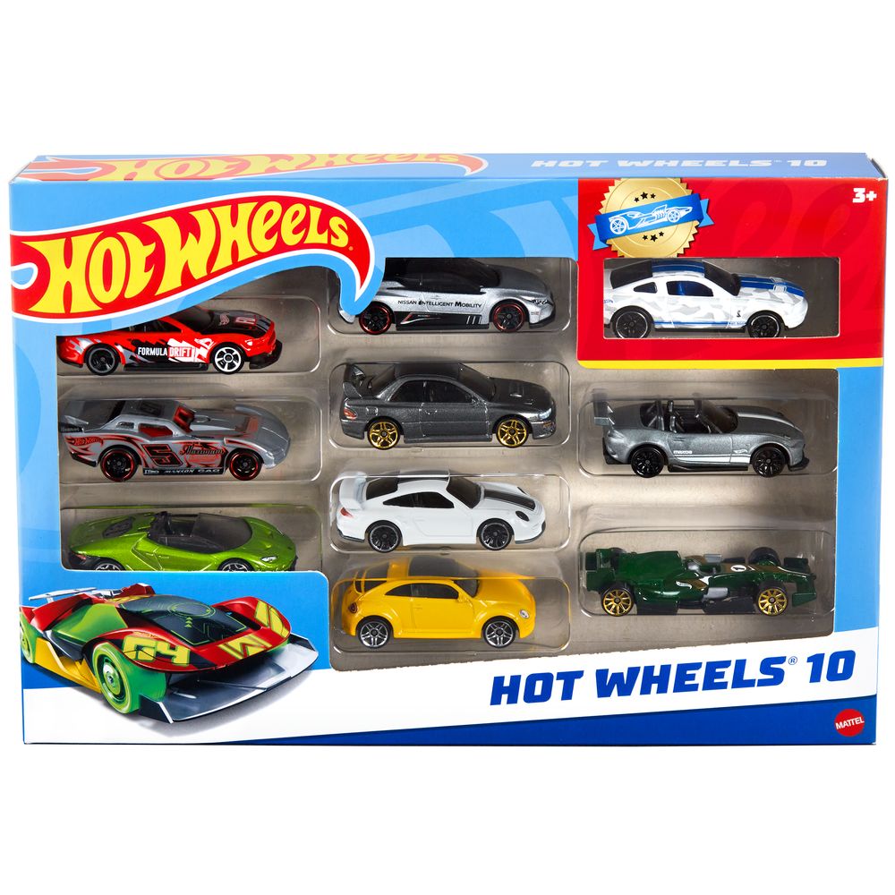 Hot Wheels Pacote Sortido com 10 Carros - Mattel - Imagem 4