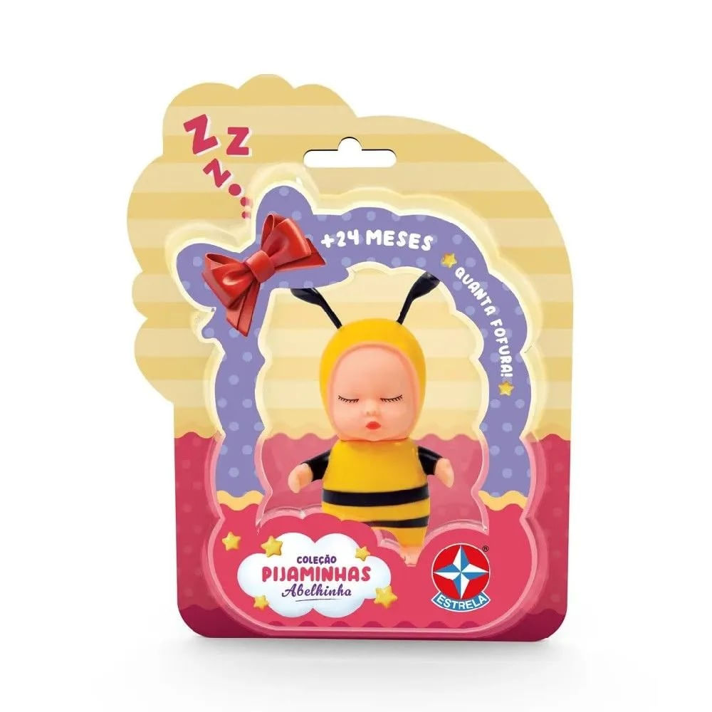 Kit Coleção Pijaminhas Mini Boneca Pintinho e Mini Boneca Abelhinha - Estrela - Imagem 3