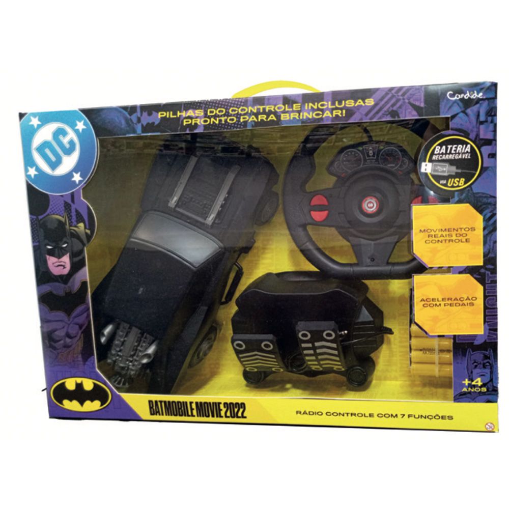 Carro Controle Remoto Batman Batmóvel Filme 2022 - Candide - Imagem 5