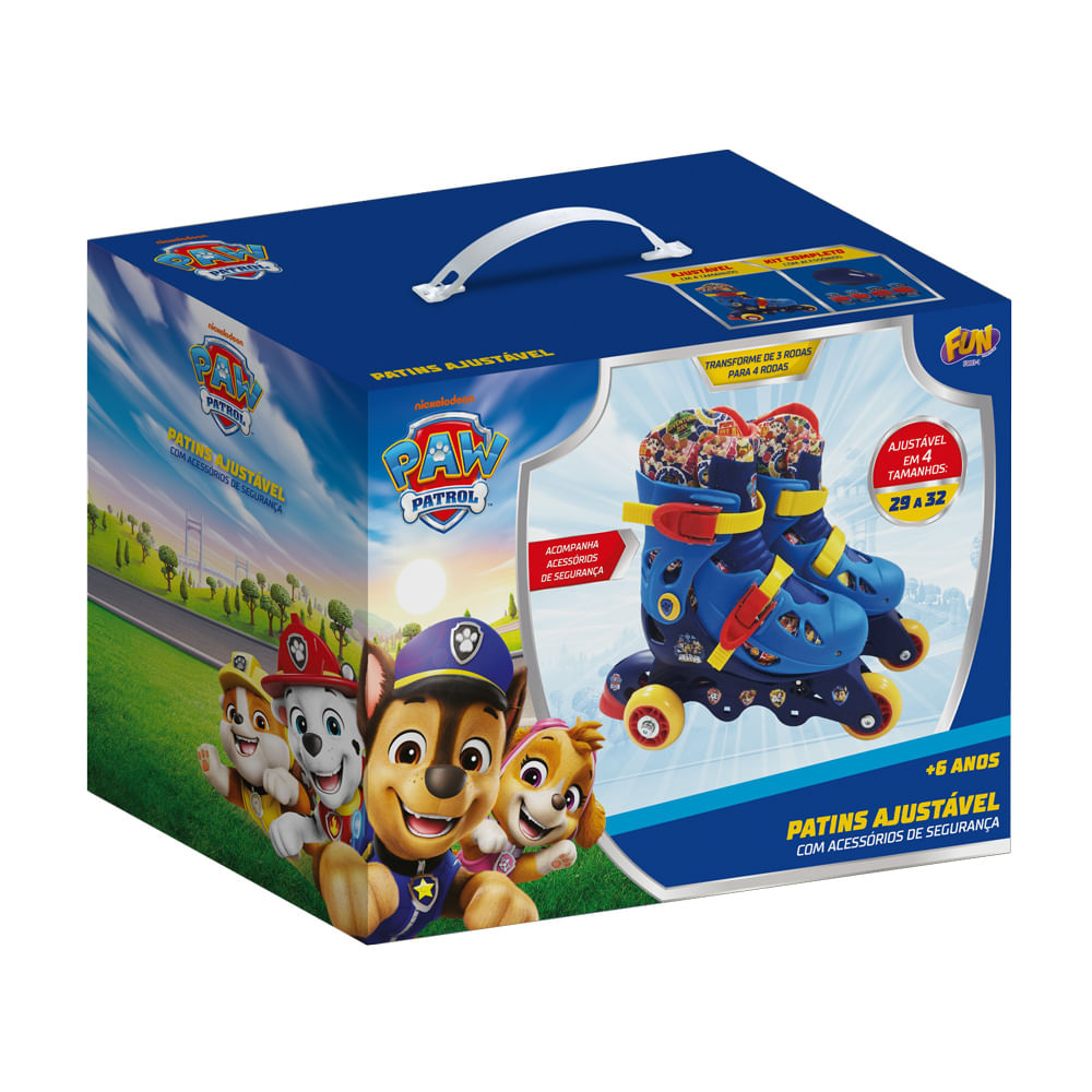 Patins Patrulha Canina Com Acessórios - Fun Divirta-Se - Imagem 11