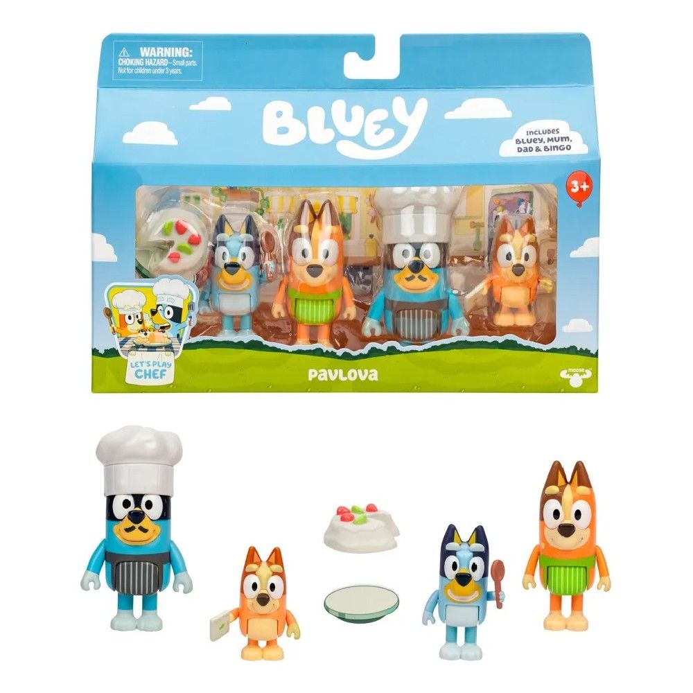 Kit De 4 Bonecos Colecionáveis 6cm Bluey - Candide