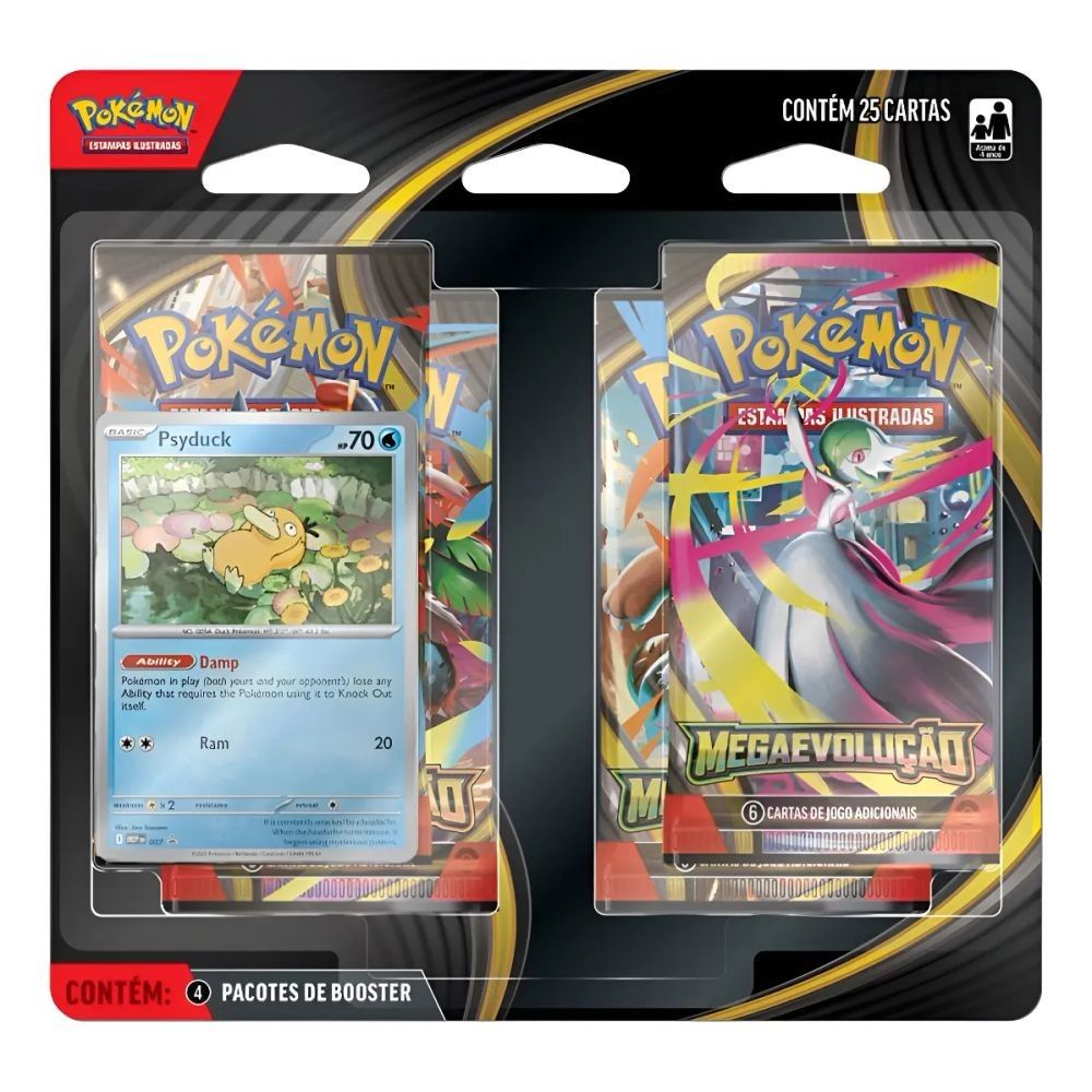 Pokémon Blister Quádruplo Mega Evolução Psyduck - Copag