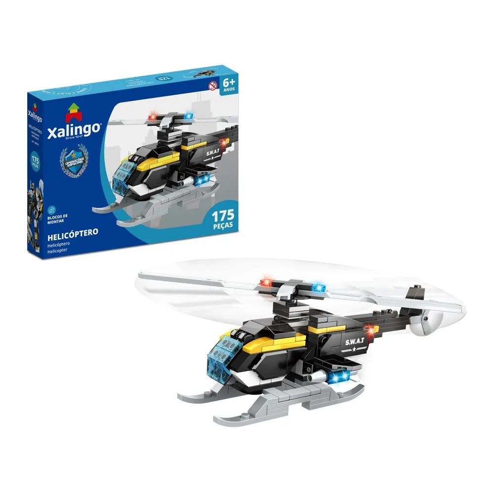 Blocos de Montar Helicóptero 175 Peças - Xalingo
